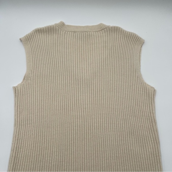 Eloquii Sz 18/20 Sleeveless Sweater Ribbed Midi Dress Cream Neutral Stretchy - Picture 11 of 14
